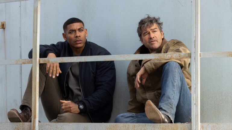 Aaron Pierre and Kyle Chandler in 'Lanterns'
