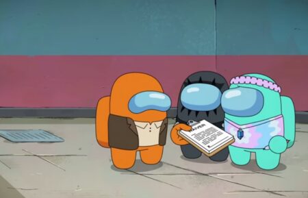 Among Us Orange, Black, and Cyan