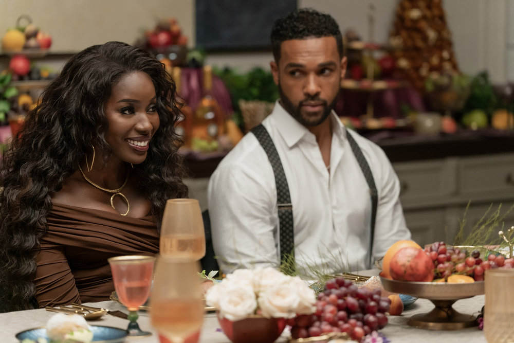 STRUNG -- Pictured: (l-r) Anna Diop as Imani, Lucien Laviscount as Marcus -- (Photo by: Ilze Kitshoff/Blumhouse)