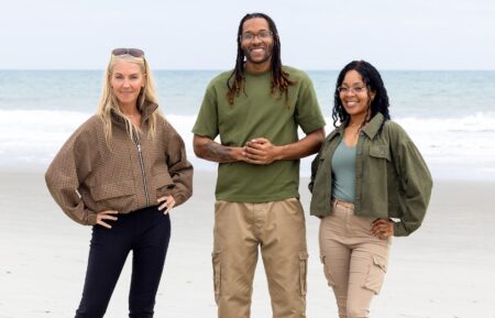 Sarah Baeumler and her team of Angelina and Steven Jacobs, 'Battle on the Beach' Season 5, HGTV, premiered June 1, 2026.