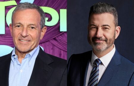 Bob Iger, CEO, The Walt Disney Company attends the world premiere of Zootopia 2 at El Capitan Theatre on November 13, 2025 in Los Angeles, California; Jimmy Kimmel, 'Jimmy Kimmel Live!' press photo, ABC, 2024.