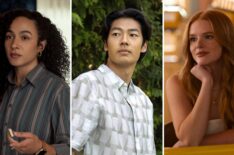 Aurora Perrineau, Joseph Chiu, and Abigail Cowen as Chantal, Jordie, and Delilah in Every Year After
