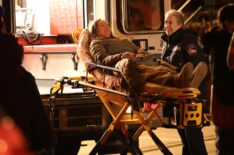 Diane Lane is seen filming at 'The Exorcist' set in Queens on March 25, 2026 in New York City.