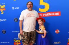 Duff Goldman and his daughter, Josephine, attend the Toy Story 5 Los Angeles World Premiere at Dolby Theatre in Los Angeles, California on June 09, 2026