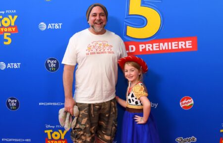 Duff Goldman and his daughter, Josephine, attend the Toy Story 5 Los Angeles World Premiere at Dolby Theatre in Los Angeles, California on June 09, 2026