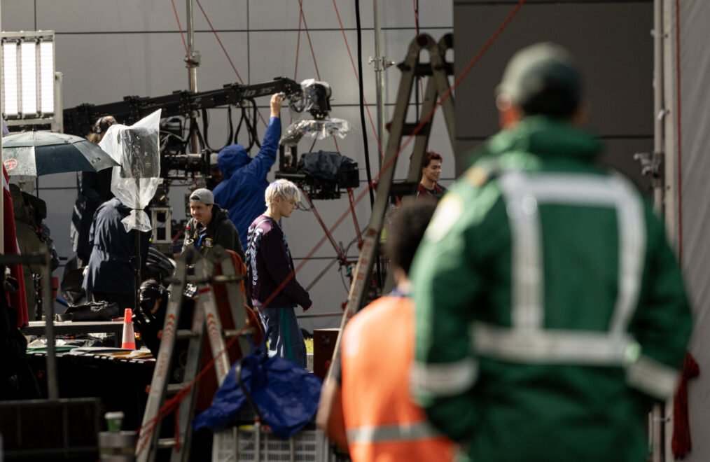AUCKLAND, NEW ZEALAND - APRIL 15: Filming of the new Disney Zombies 5 movie at the Owen Glenn building on April 15, 2026 in Auckland, New Zealand. Zombies 5 is an upcoming 2027 American musical fantasy film directed by Paul Hoen. (Photo by Dean Purcell/New Zealand Herald via Getty Images)
