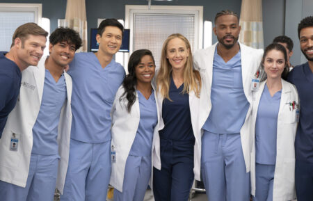 GREY’S ANATOMY - “Bridge over Troubled Water” - After a catastrophic bridge collapse sends dozens of victims to Grey Sloan, the hospital activates its full disaster response as they race to treat a surge of critically injured patients, including one of their own. THURSDAY, MAY 7 (10:00-11:00 p.m. EDT) on ABC. (Disney/Anne Marie Fox) CHRIS CARMACK, NIKO TERHO, HARRY SHUM JR., ALEXIS FLOYD, KIM RAVER, TREVOR JACKSON, ADELAIDE KANE, ANTHONY HILL