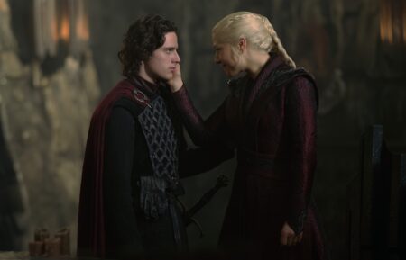 Harry Collett and Emma D’Arcy, 'House of the Dragon,' Season 3, Episode 1, HBO, premieres June 21, 2026.
