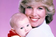 Joan Lunden and four-month old daughter Jamie, 1983.