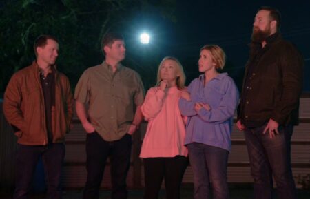 Josh Nowell, Jim Rasberry, Mallori Rasberry, Erin Napier, and Ben Napier, 'Home Town: Inn This Together,' Season 1, Episode 4, HGTV, May 31, 2026.
