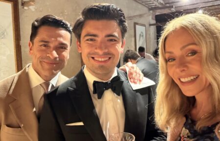 Mark Consuelos, Michael Consuelos, and Kelly Ripa, photo shown on the May 18, 2026, episode of 'Live With Kelly and Mark.'