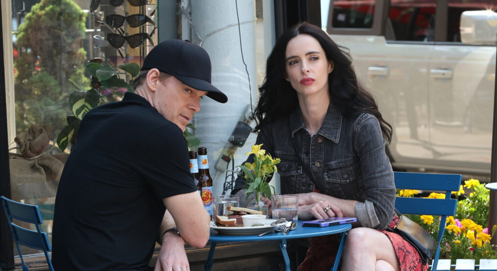 NEW YORK, NY - JUNE 30: Michael C. Hall and Krysten Ritter are seen filming at the "Dexter: Resurrection" set in Brooklyn on June 30, 2026 in New York City. (Photo by Jose Perez/Bauer-Griffin/GC Images)