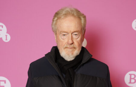LONDON, ENGLAND - OCTOBER 05: (EXCLUSIVE COVERAGE) Ridley Scott poses ahead of his conversation on stage at BFI Southbank on October 05, 2025 in London, England. (Photo by John Phillips/Getty Images)