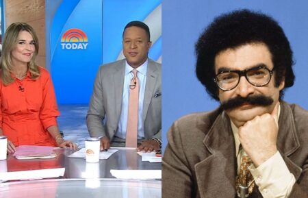 Savannah Guthrie and Craig Melvin on the June 15, 2026, episode of NBC's 'Today'; NBC News' Gene Shalit in April, 1973