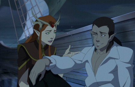 Liam O'Brien as Vax and Marisha Ray as Keyleth in 'The Legend of Vox Machina' Season 4