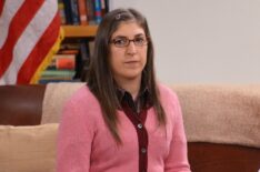 'The Champagne Reflection' -- Sheldon says a tearful goodbye to 'Fun with Flags', on THE BIG BANG THEORY, Thursday, Nov. 20 (8:00-8:31 PM, ET/PT), on the CBS Television Network. Pictured left to right: Mayim Bialik and Jim Parsons Photo: Darren Michaels/CBS ©2014 CBS Broadcasting, Inc. All Rights Reserved