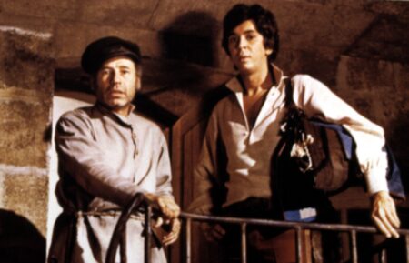Mel Brooks and Frank Langella in 'The Twelve Chairs,' 1970.