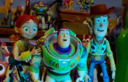 Jessie (voice: Joan Cusack), Buzz Lightyear (voice: Tim Allen), Woody (voice: Tom Hanks), premieres in theaters June 19, 2026.