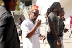 LOS ANGELES, CALIFORNIA - JUNE 12: (L-R) Jamie Foxx and Shaboozey attend the FIFA World Cup 2026 Group D match between USA and Paraguay at Los Angeles Stadium on June 12, 2026 in Los Angeles, California. (Photo by Matt Winkelmeyer - FIFA/FIFA via Getty Images)