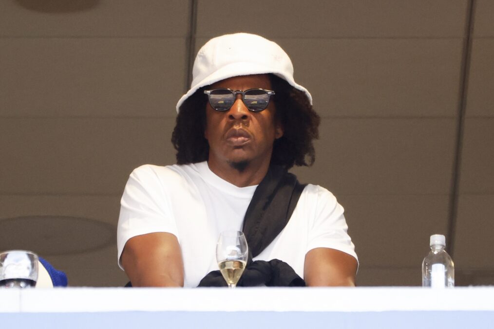 PHILADELPHIA, PENNSYLVANIA - JUNE 14: Jay Z attends the FIFA World Cup 2026 Group E football match between Cote D'Ivoire (Ivory Coast) and Ecuador at Philadelphia Stadium on June 14, 2026 in Philadelphia, United States. (Photo by Jean Catuffe/Getty Images)