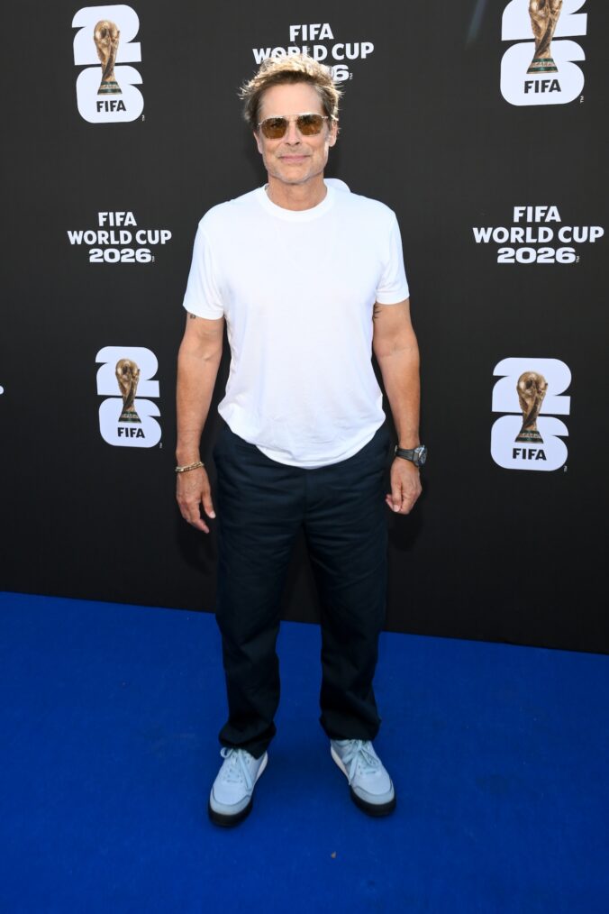 Rob Lowe at the FIFA World Cup 2026 Opening Ceremony held at SoFi Stadium on June 12, 2026 in Los Angeles, California. (Photo by Michael Buckner/Variety via Getty Images)