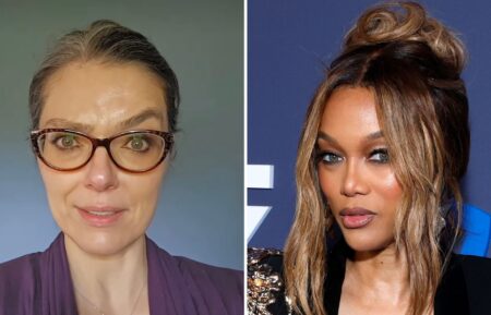 Adrianne Curry and Tyra Banks