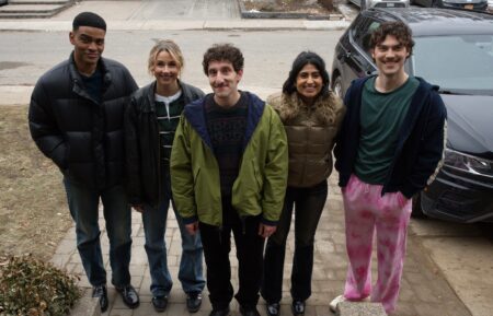 Owen Thiele, Lucy Freyer, Malik Elassal, Amita Rao, and Jack Innanen in 'Adults' prequel episode