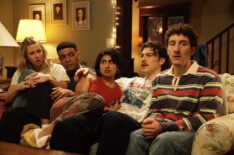 Lucy Freyer as Billie, Owen Thiele as Anton, Amita Rao as Issa, Jack Innanen as Paul Baker, and Malik Elassal as Samir in 'Adults' Season 2
