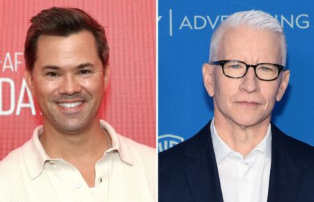 Andrew Rannells and Anderson Cooper