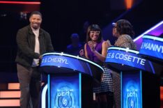BEAT SHAZAM: Host Jame Foxx with contestants in the 'Sibling Smackdown' episode of BEAT SHAZAM airing Tuesday, Sept 17 (9:00 - 10:00 PM ET/PT) on FOX. © 2024 Fox Media LLC.