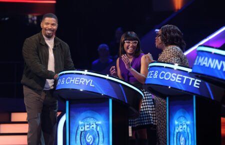 BEAT SHAZAM: Host Jame Foxx with contestants in the "Sibling Smackdown" episode of BEAT SHAZAM airing Tuesday, Sept 17 (9:00 - 10:00 PM ET/PT) on FOX. © 2024 Fox Media LLC.