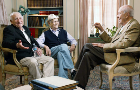 IF YOU'RE NOT IN THE OBIT, EAT BREAKFAST, l-r: Mel Brooks, Norman Lear, Carl Reiner, 2017.