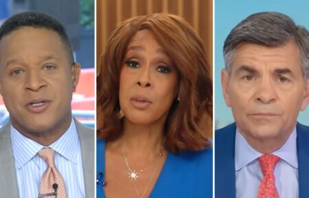 Craig Melvin, Gayle King, and George Stephanopoulos