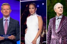 (left) 'Jeopardy!' host Ken Jennings, (middle) 'Dancing with the Stars' judge Carrie Ann Inaba, and (right) 'The Traitors' host Alan Cumming