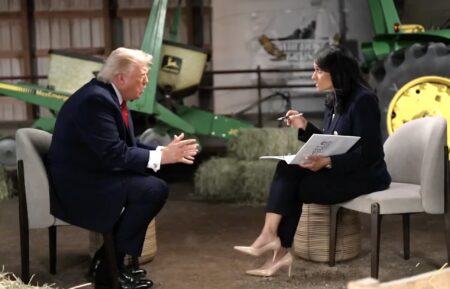 Donald Trump and Kristen Welker
