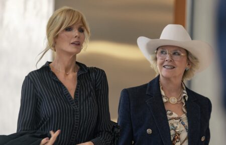 Kelly Reilly as Beth Dutton and Annette Bening as Beulah Jackson in 'Dutton Ranch' Season 1