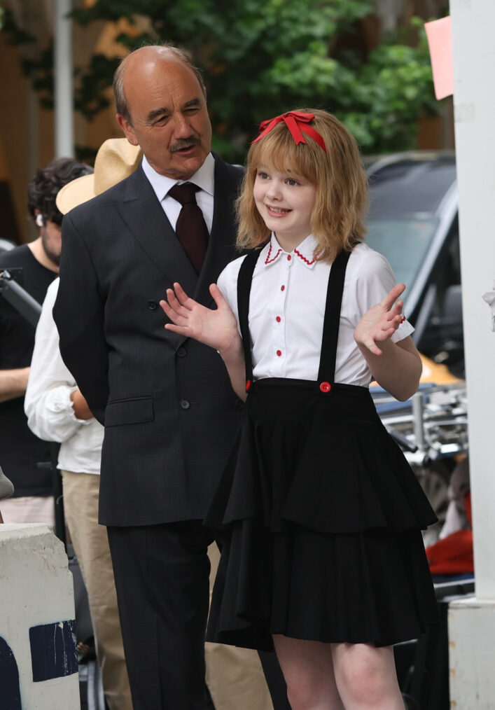 David Haig and Mae Schenk filming 'Eloise'