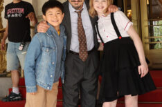 Isaac Bae, Max Casella, and Mae Schenk filming 'Eloise'