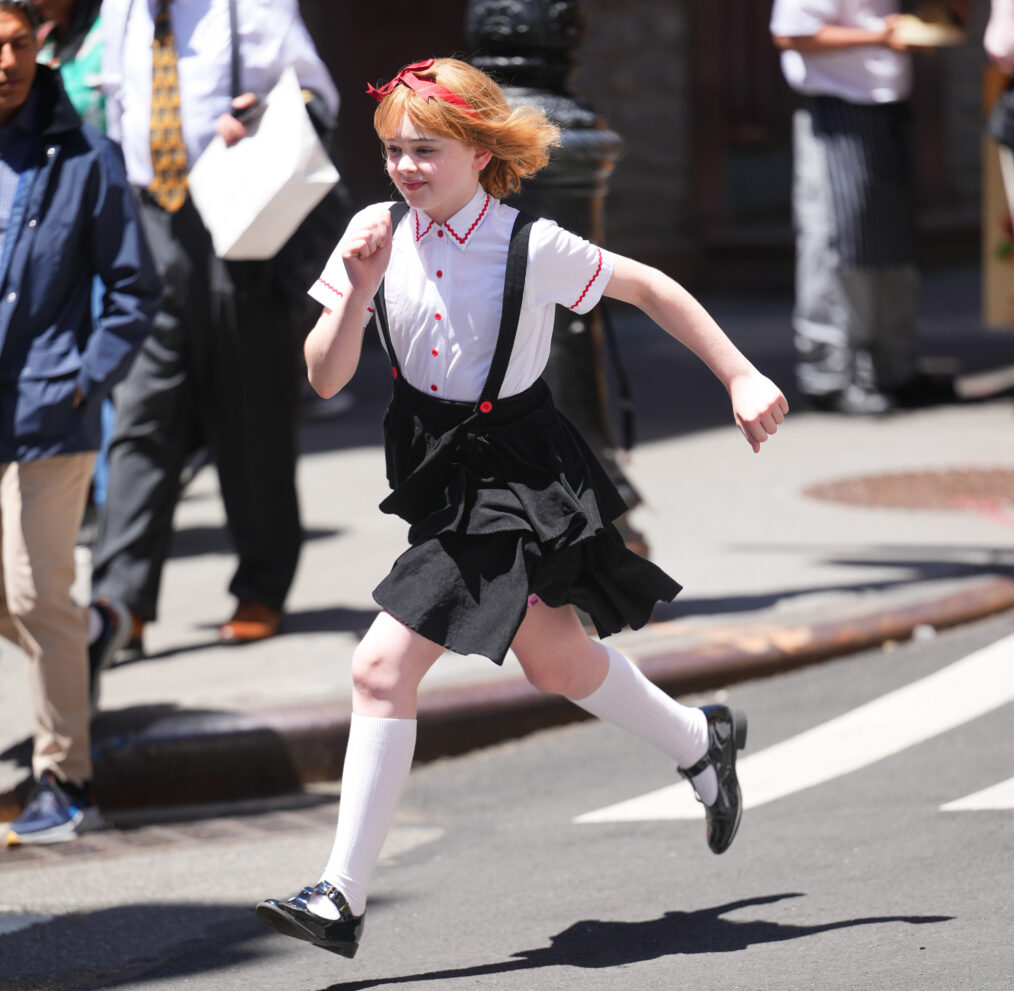 Mae Schenk filming 'Eloise'