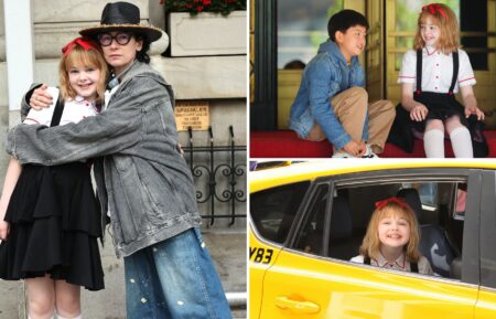Mae Schenk, Amy Sherman-Palladino, and Isaac Bae on the set of 'Eloise'