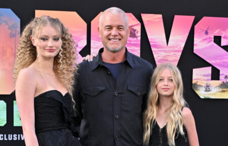 Billie Beatrice Dane, Eric Dane and Georgia Geraldine Dane attend the Los Angeles Premiere of Columbia Pictures' 'Bad Boys: Ride or Die' at TCL Chinese Theatre on May 30, 2024, in Hollywood, California