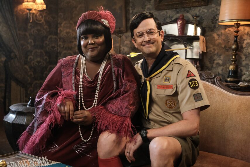 Danielle Pinnock and Richie Moriarty in 'Ghosts'