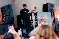 Harry Collett DJs at the 'House of the Dragon' Season 3 premiere event, Dragon Solstice, on June 21 at Pier 17 in New York City.