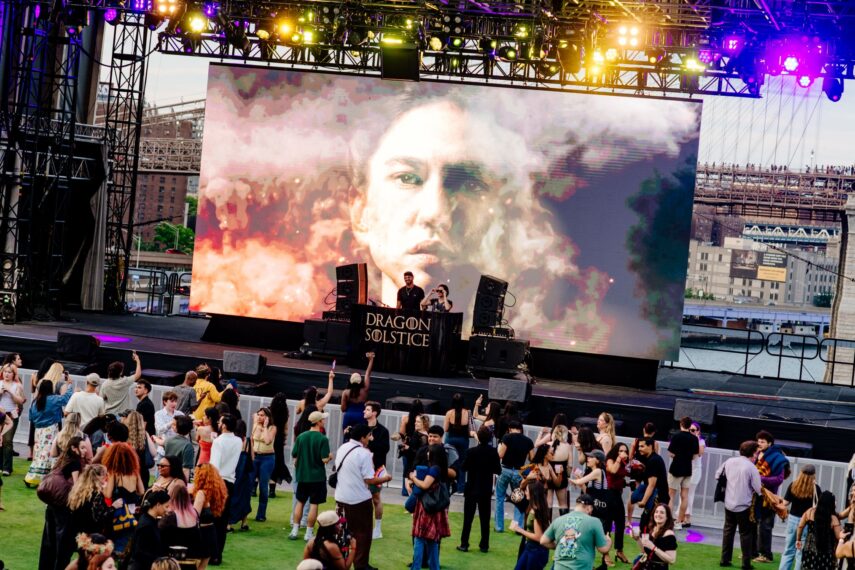 Harry Collett DJs at the 'House of the Dragon' Season 3 premiere event, Dragon Solstice, on June 21 at Pier 17 in New York City.