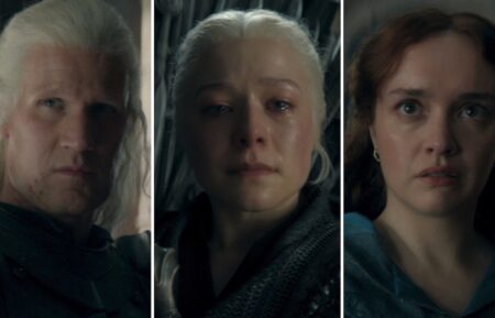 Matt Smith, Emma D'arcy, and Olivia Cooke in 'House of the Dragon' Season 3 Episode 2