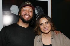 Jalen Brunson and Mariska Hargitay pose backstage at 'Every Brilliant Thing' on Broadway at the Hudson Theatre on June 26, 2026, in New York City