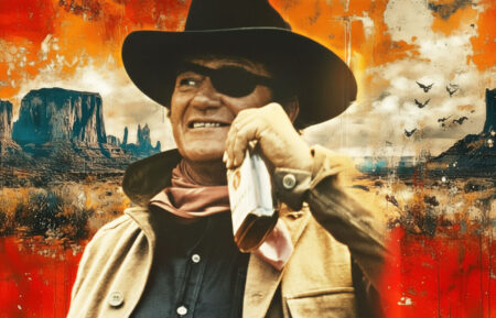John Wayne in True Grit graphic image
