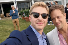 Josh Dallas and Shaun Sipos on the set of 'We Were Liars' Season 2