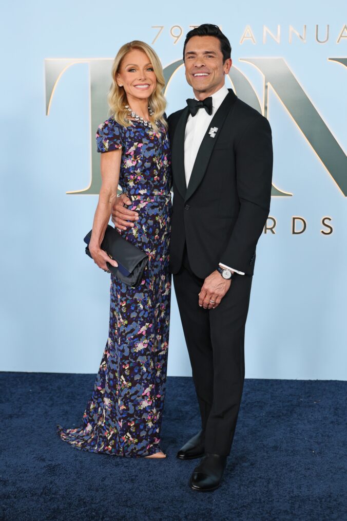 Kelly Ripa and Mark Consuelos attend the 79th Annual Tony Awards at Radio City Music Hall on June 07, 2026 in New York City.