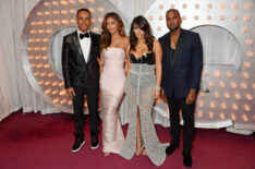 Lewis Hamilton, Nicole Scherzinger, Kim Kardashian and Kanye West attend the GQ Men Of The Year awards in association with Hugo Boss at The Royal Opera House on September 2, 2014 in London, England